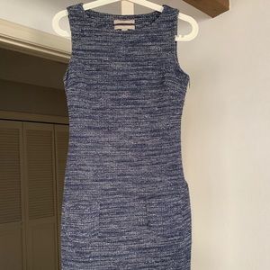 Banana Republic Navy Tweed Sheath Dress